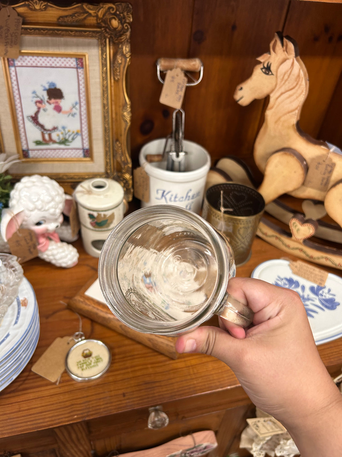 Vintage Pheasant Mason Jar Glass