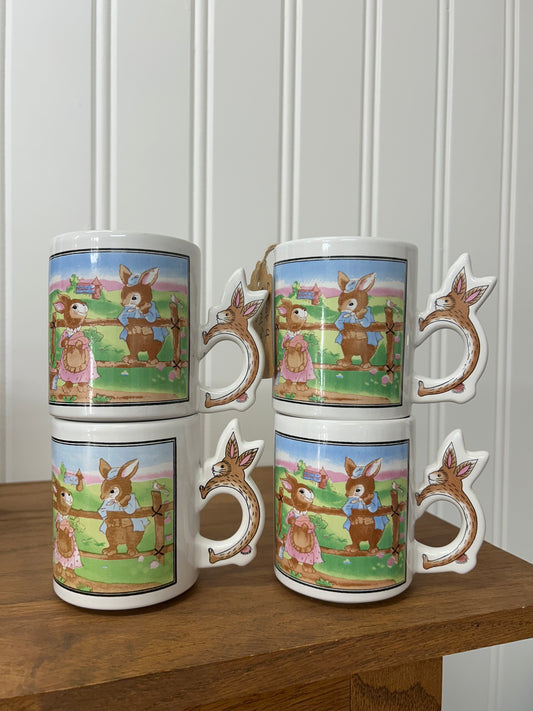 Vintage 1994 Peter Rabbit Mugs - Set Of 4