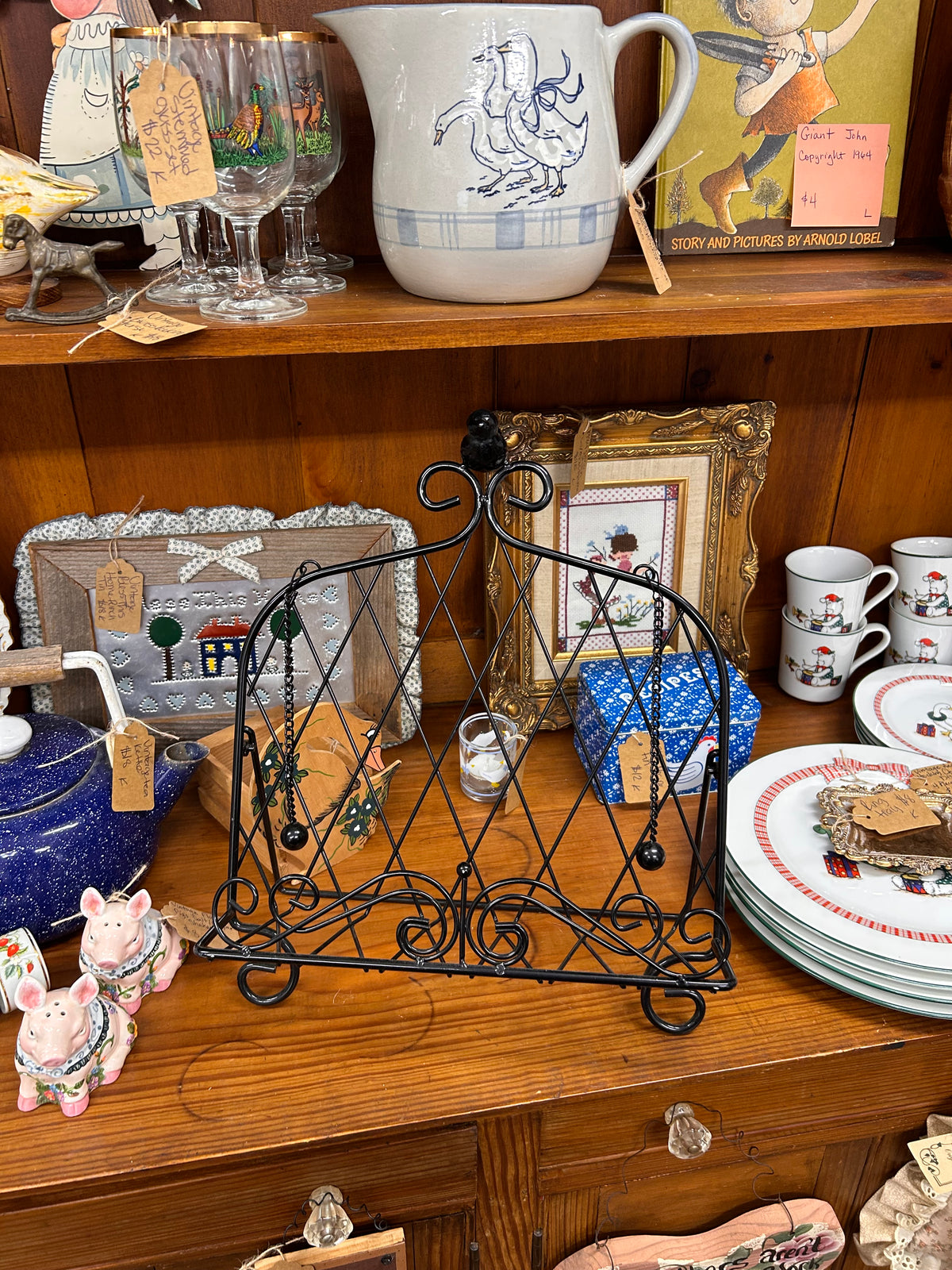 Metal Songbird Cookbook Stand