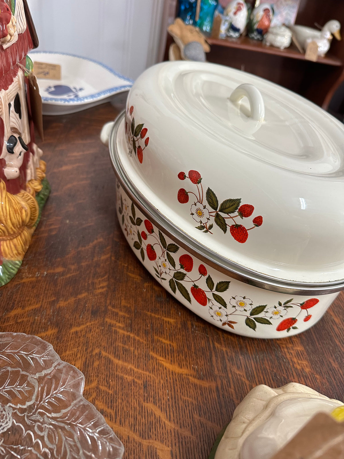 Vintage Sheffield “Strawberries N’ Cream” Roasting Pan
