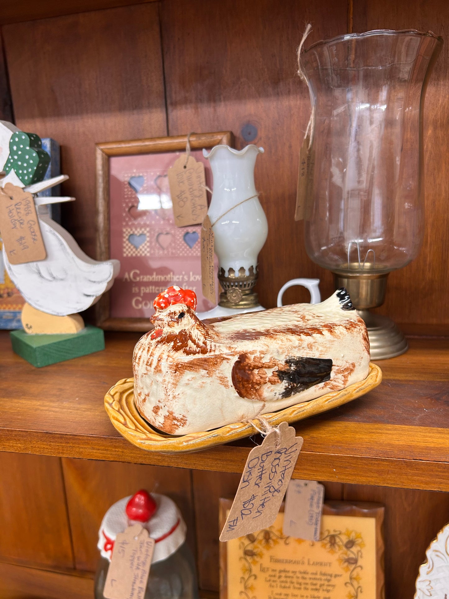 Vintage Chicken Butter Dish