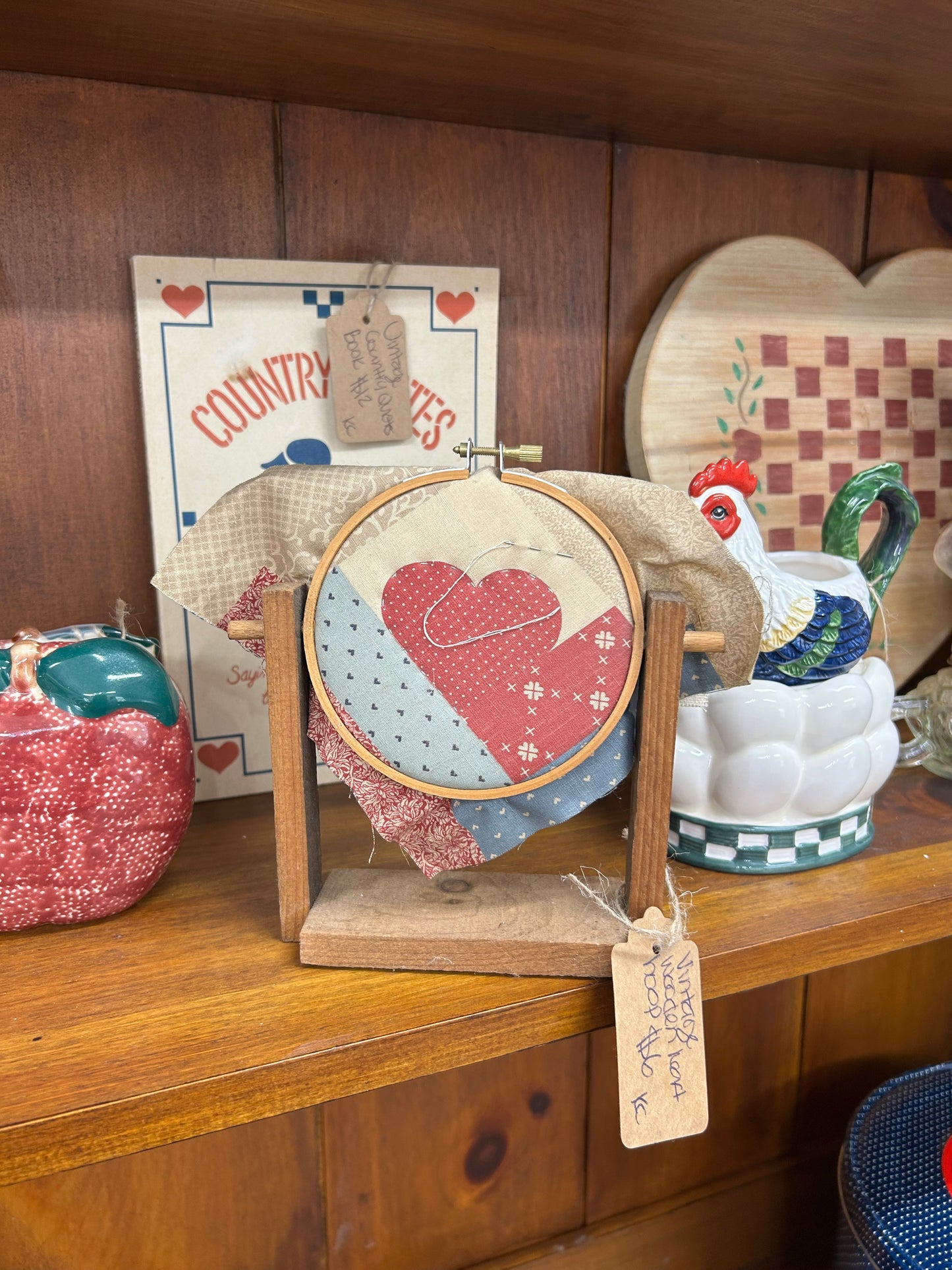 Vintage Wooden Heart Hoop