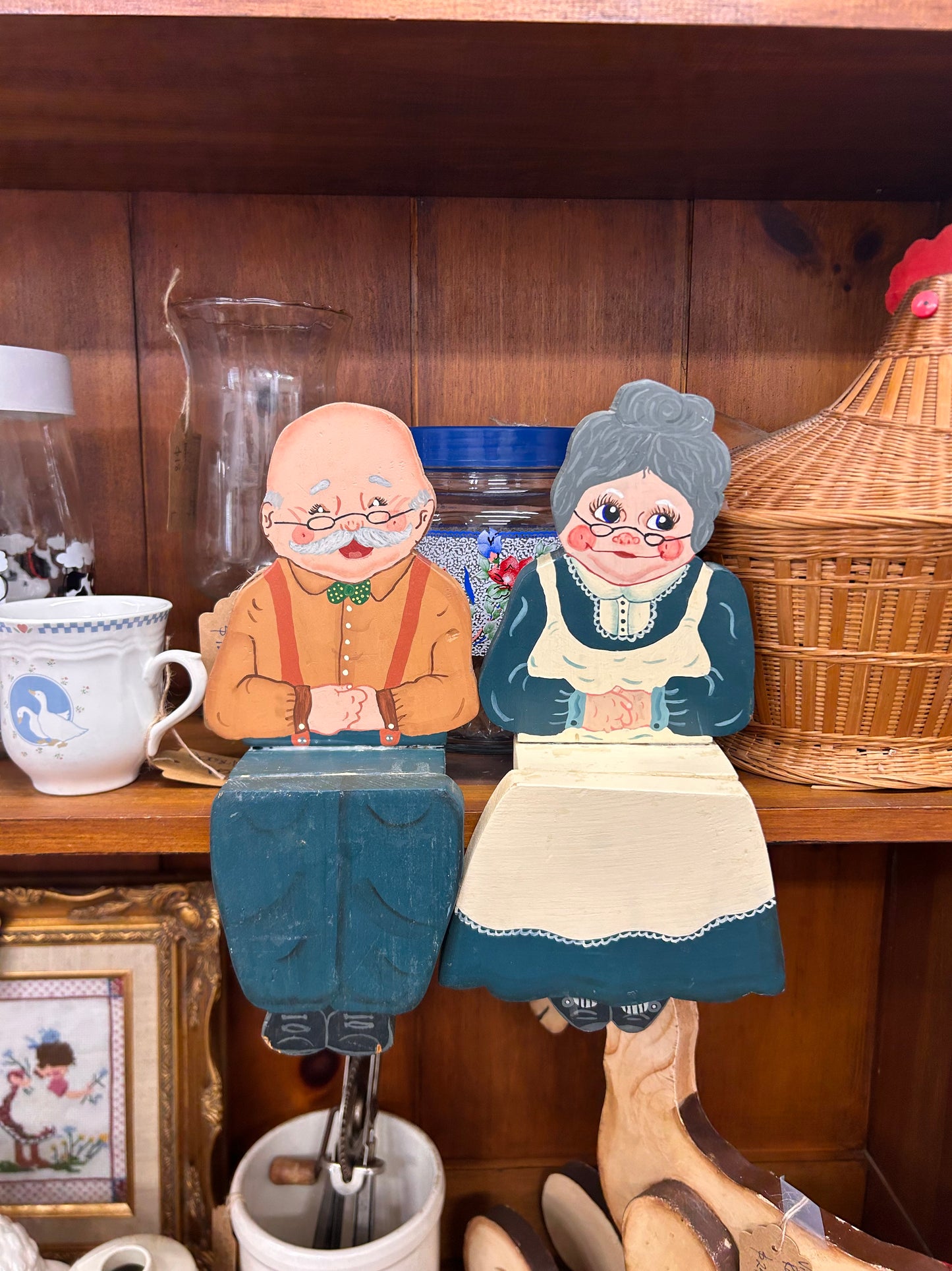 Vintage Grandma & Grandpa Shelf Sitters