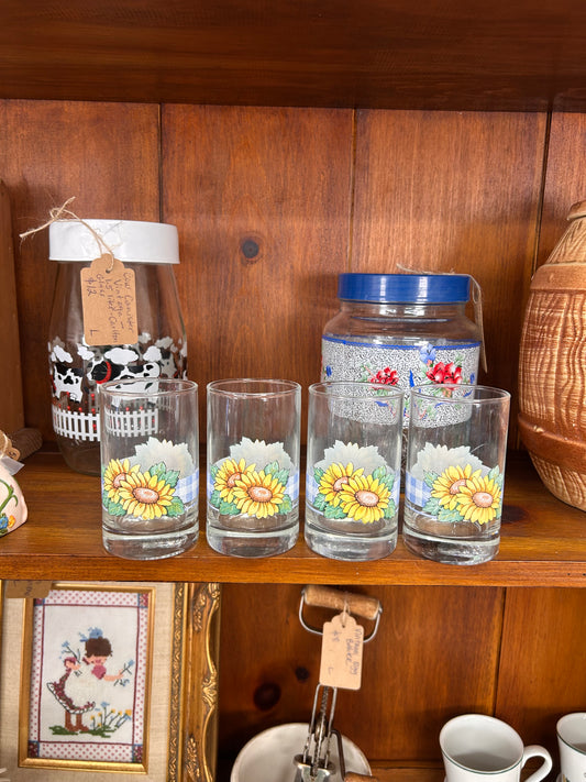 Vintage Corelle Juice Glasses - Set Of 4