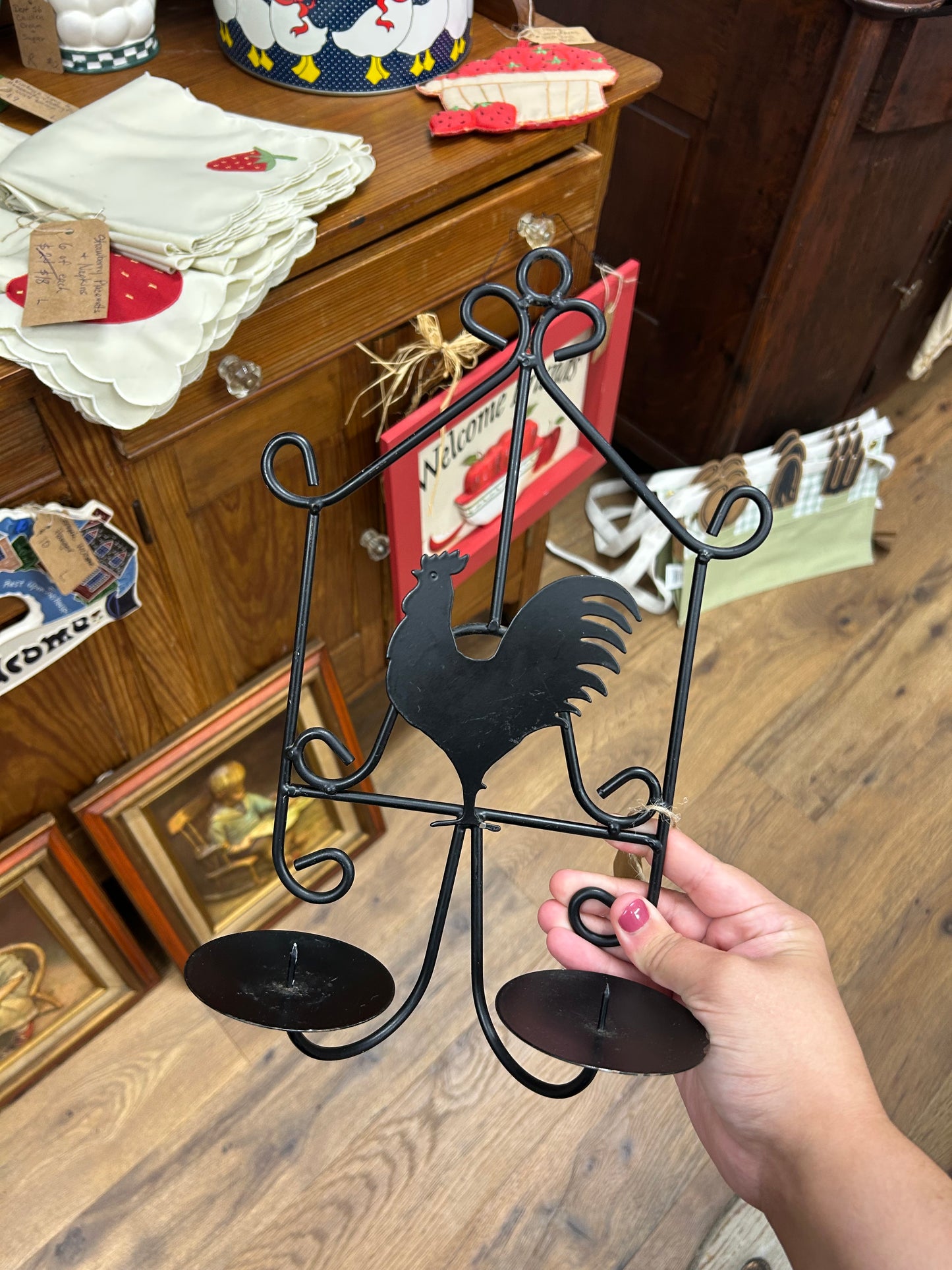 Rooster Candle Sconce