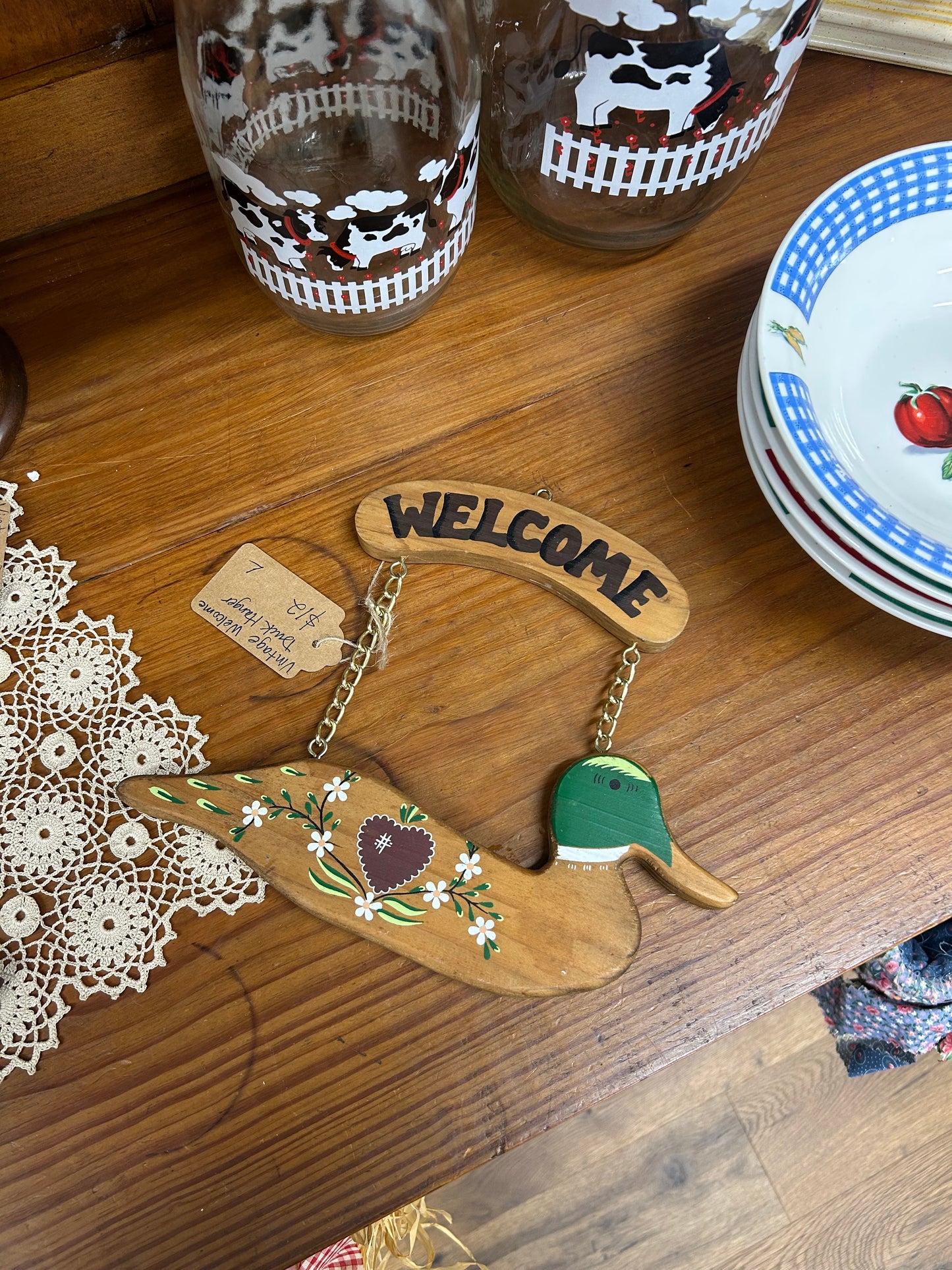 Vintage Welcome Duck Hanger