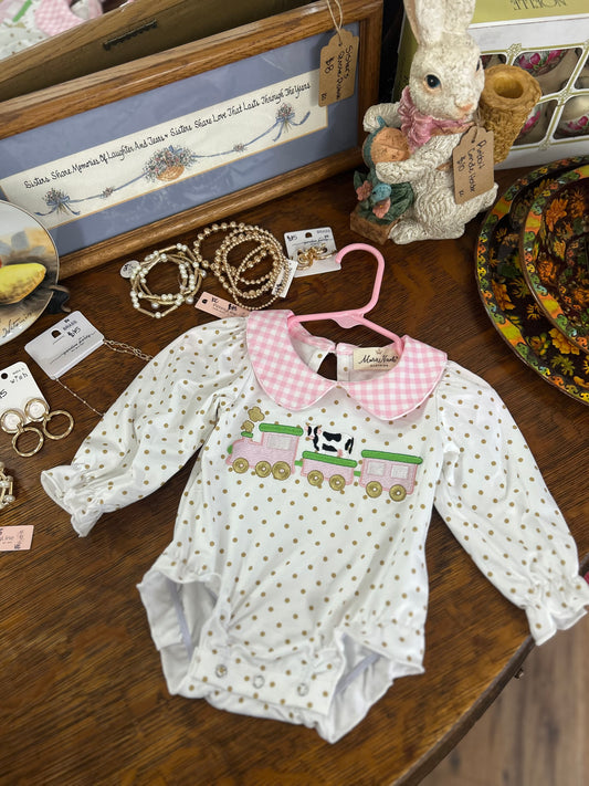 Cow Train Bubble & Pant Set