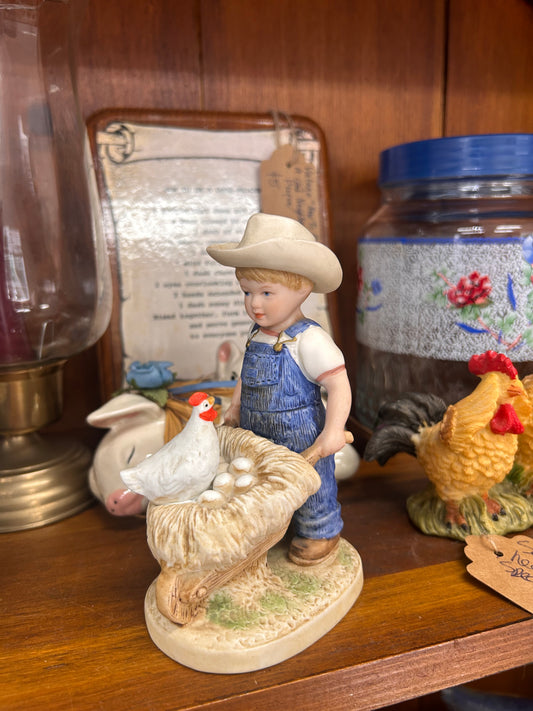 1985 Denim Days - Boy With Chicken & Eggs