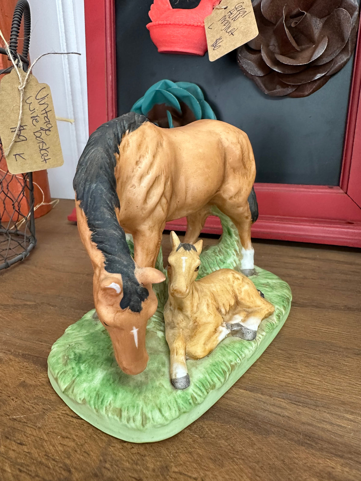 Vintage HOMCO Mare & Foal - Small Chip On Mare’s Ear