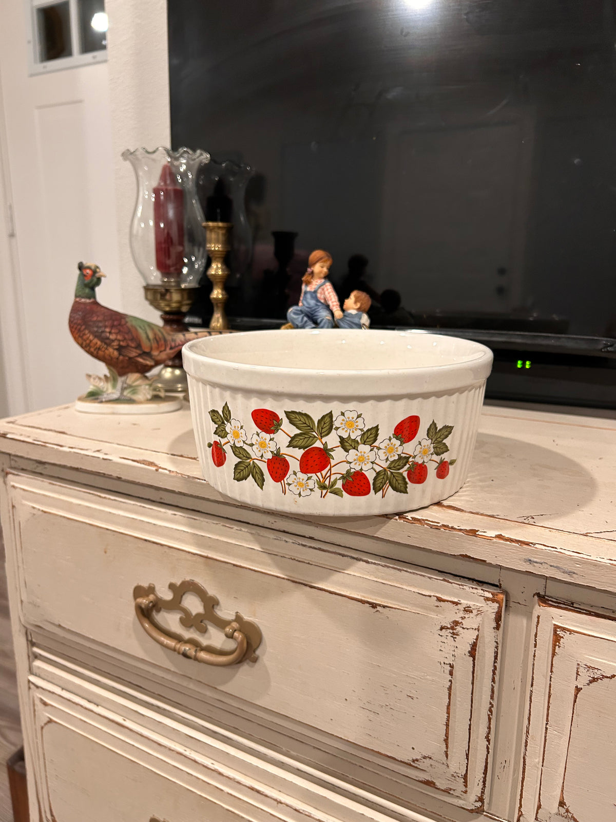 Vintage Sheffield Strawberry Stoneware Dish