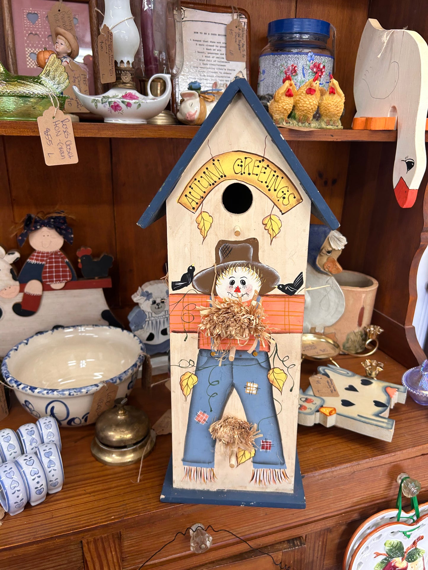 Scarecrow Birdhouse - As Is