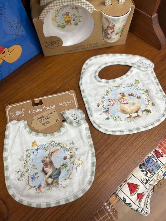 Garden Friends Bib Set