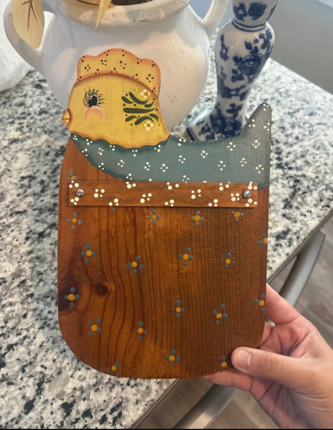 Vintage Chicken Recipe Holder Wall Hanger
