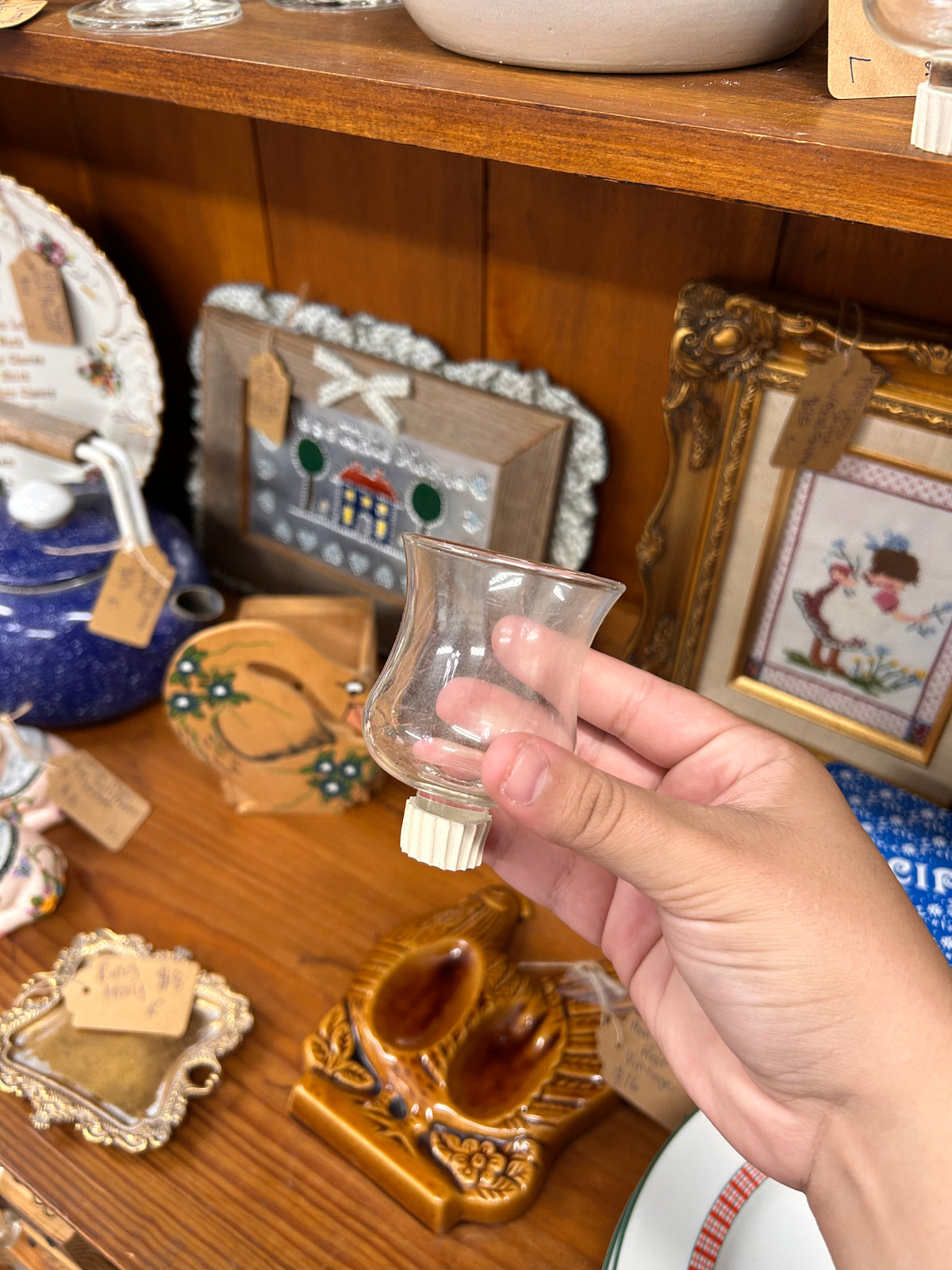 Vintage Clear Candle Holder Set For Wall Sconces/Candle Holder