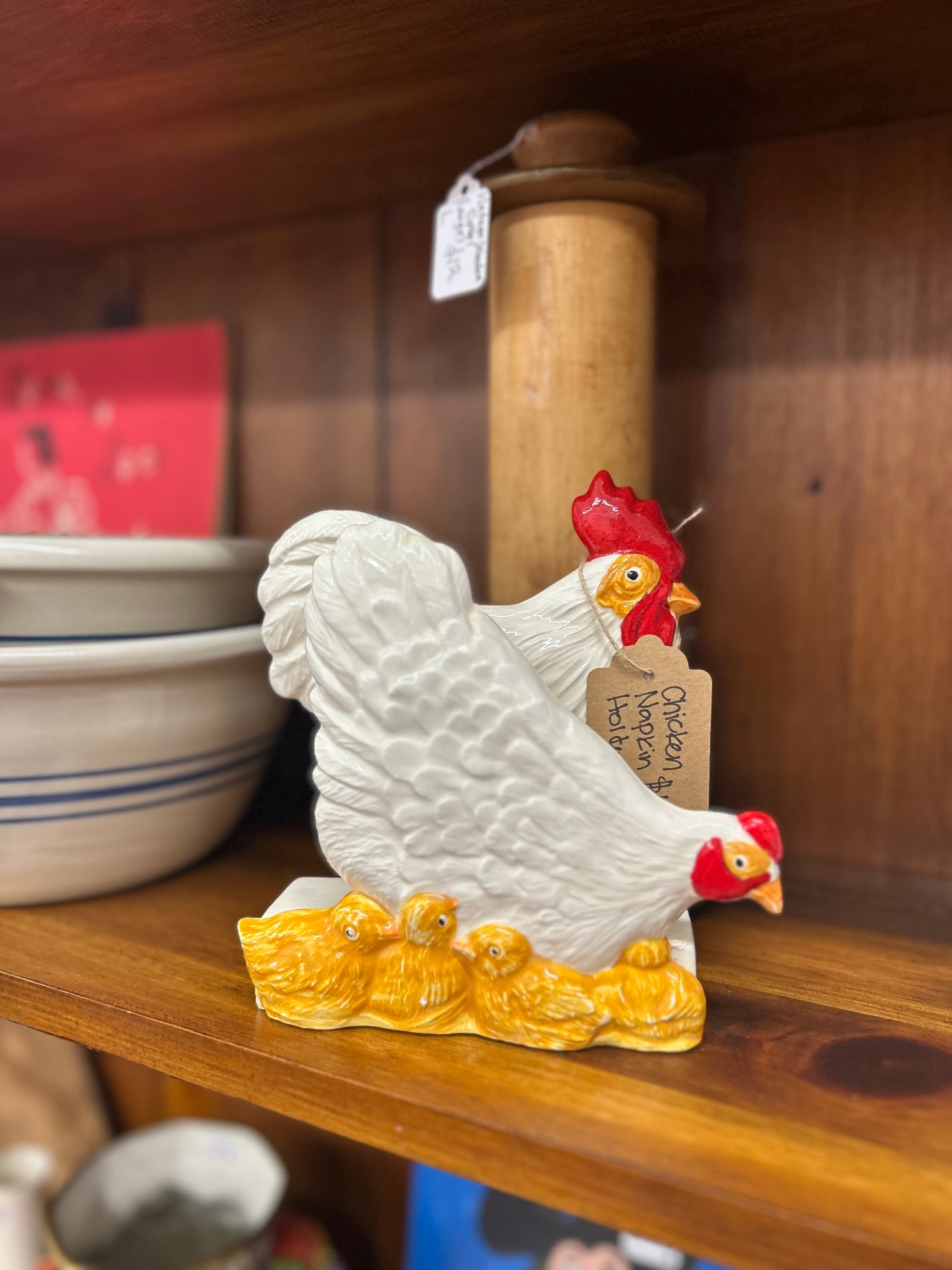 Chicken Napkin Holder - HANDPAINTED