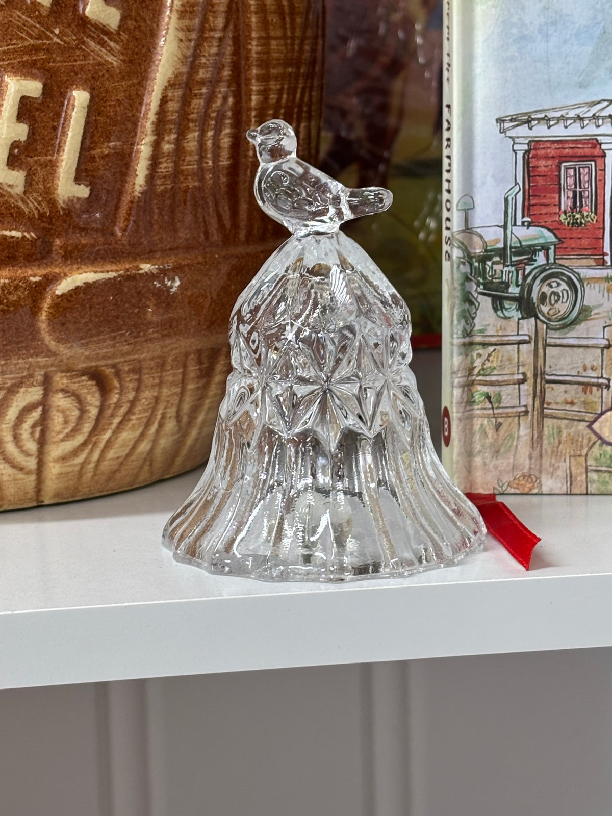 Bird On Top Of Bell Cutglass