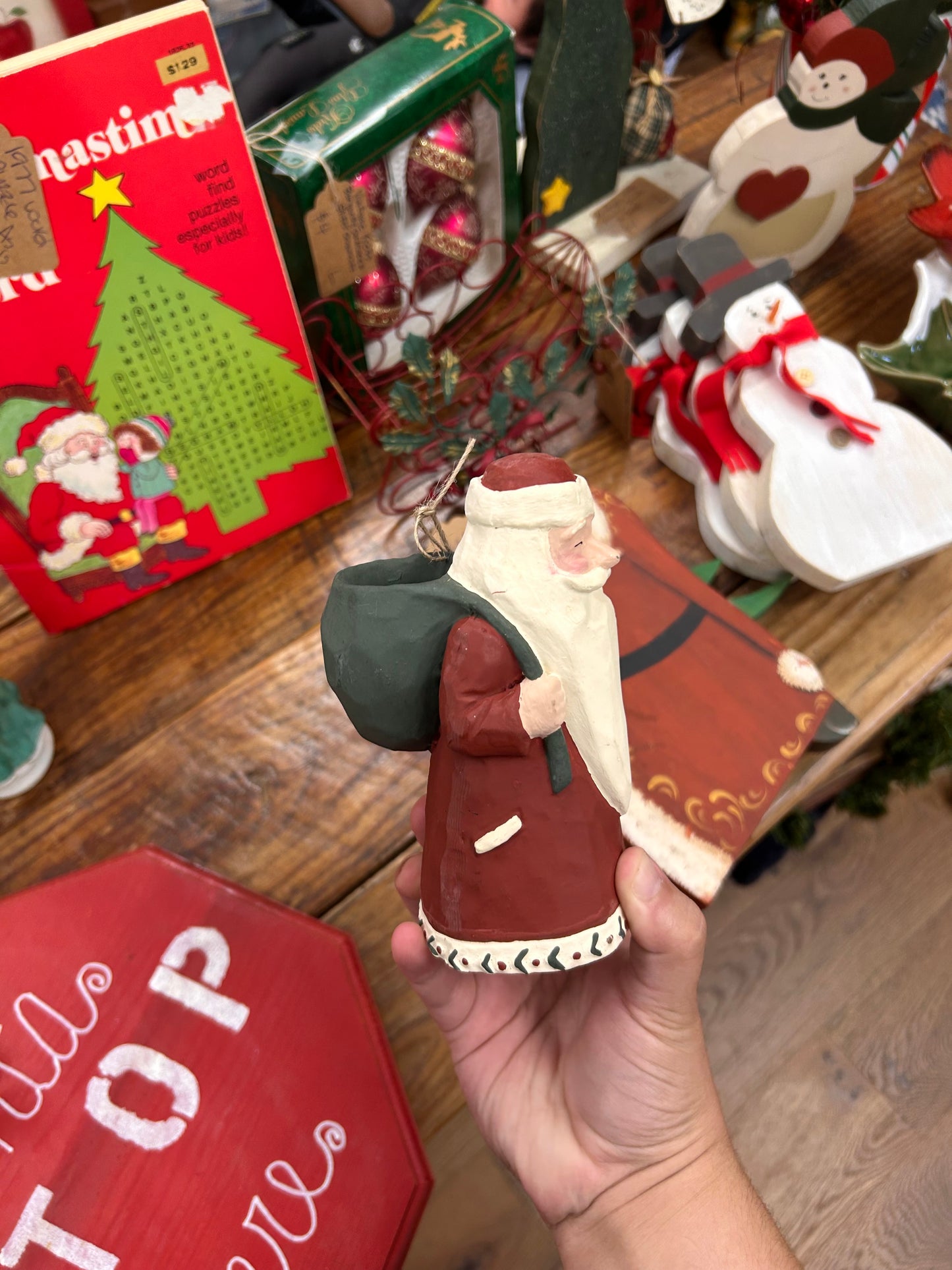 Vintage Santa Claus Candle Holder