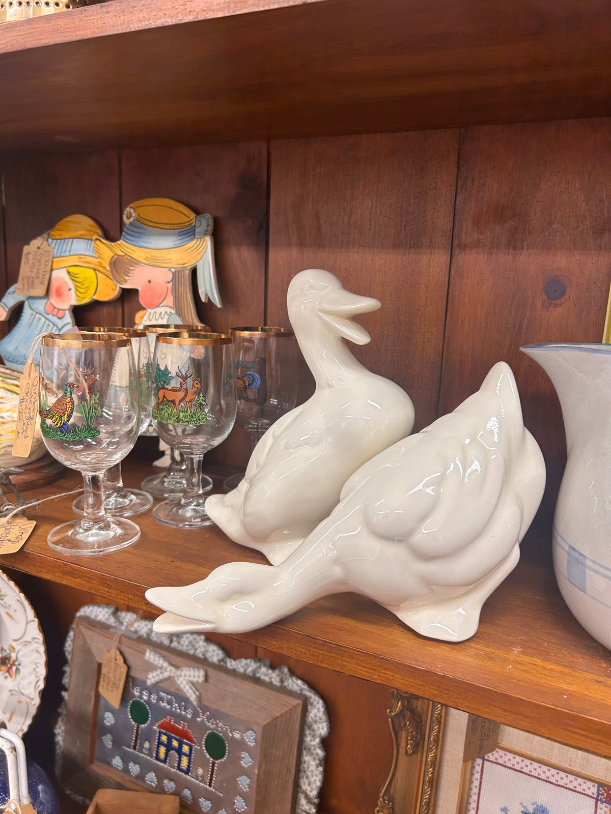 Vintage Pair Of Geese