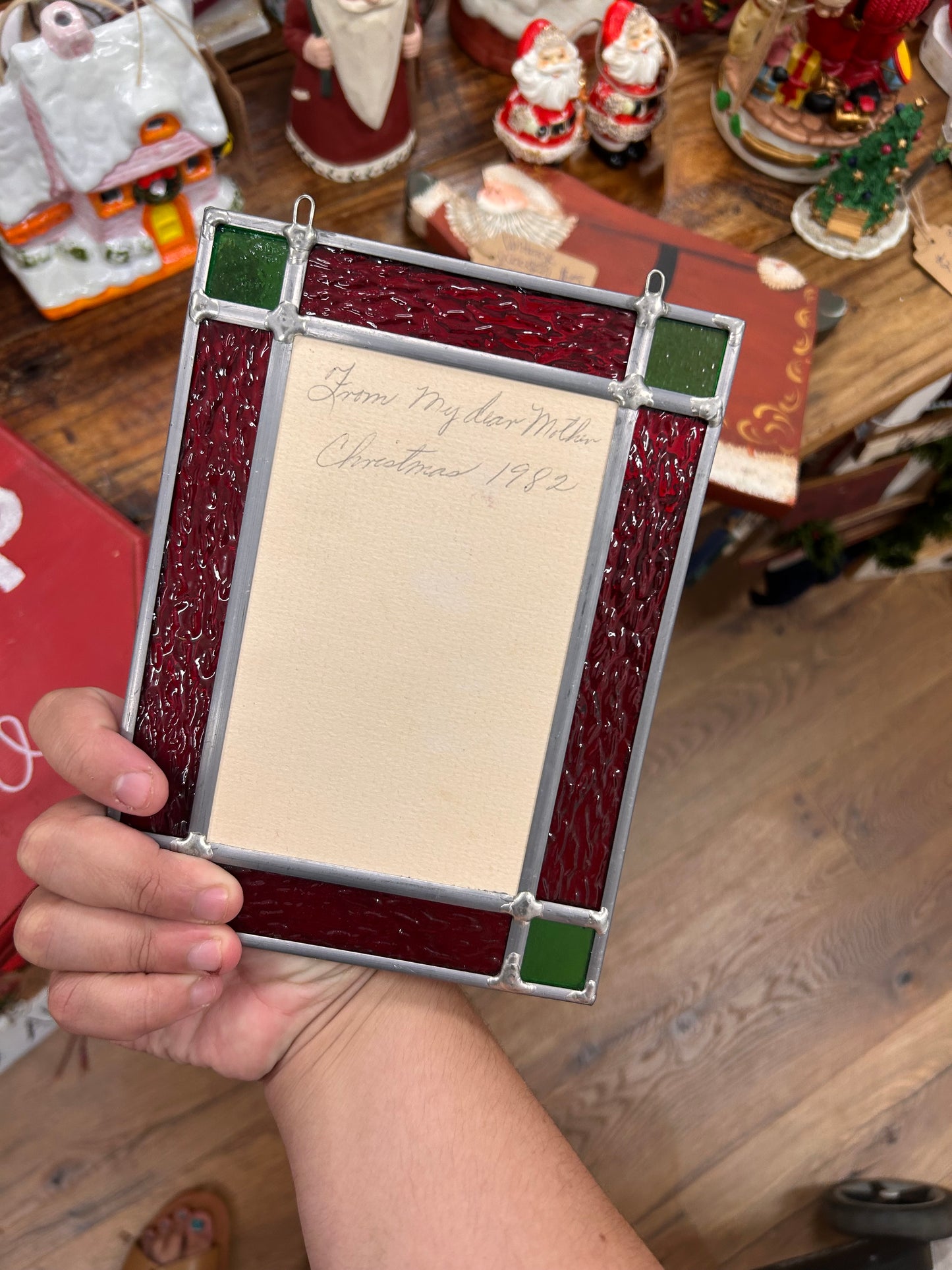 1982 Christmas Stain Glass Hanger