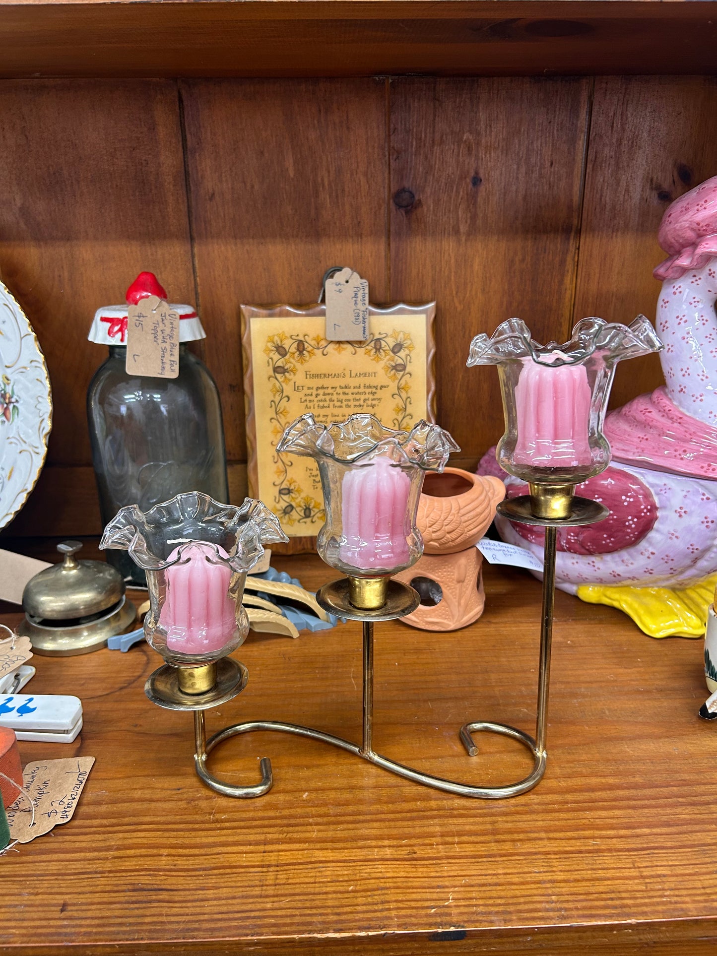 Gold Candelabra With Votives