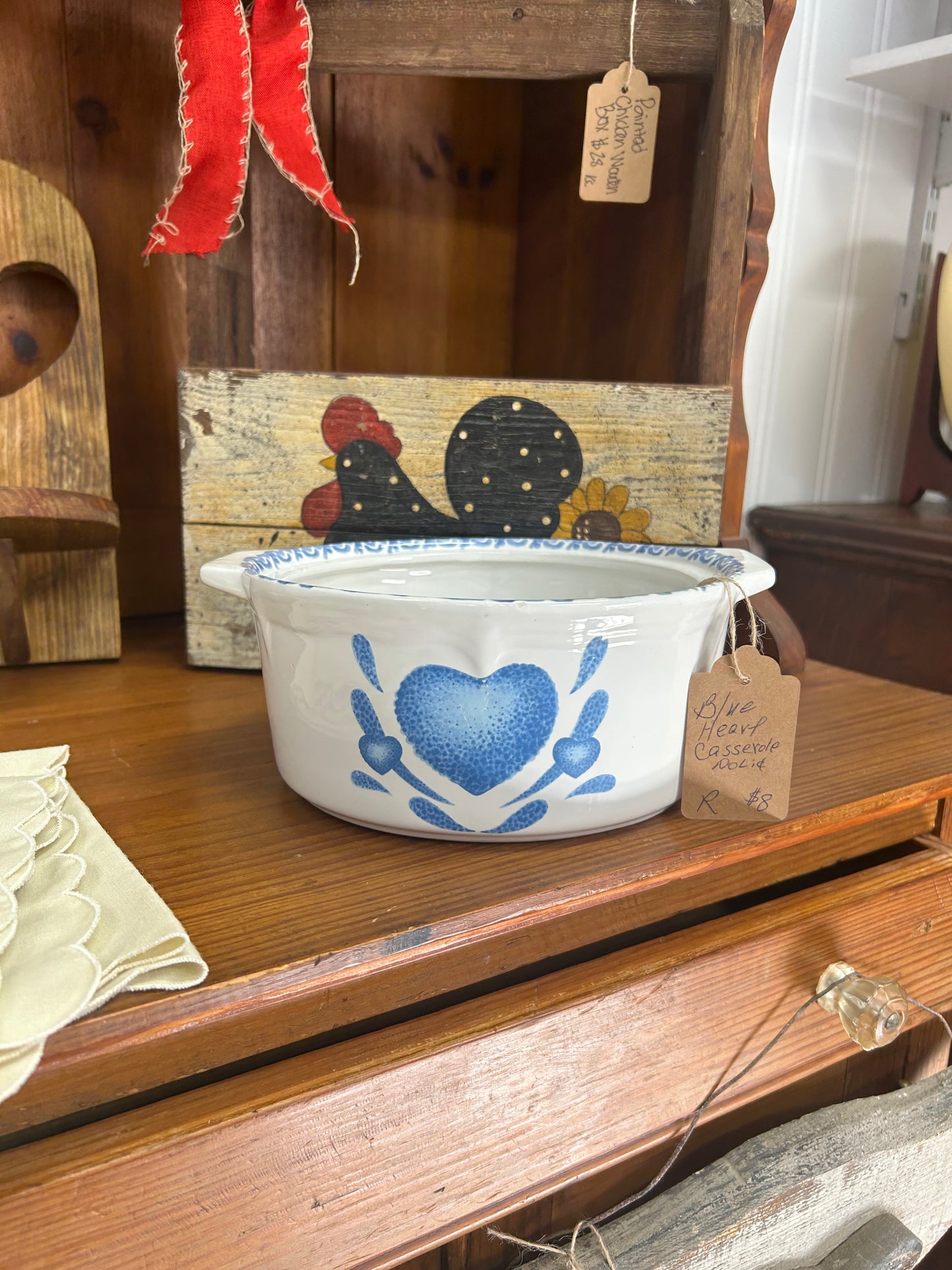 Blue Heart Casserole - No Lid