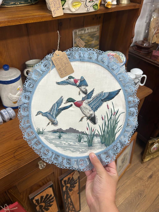 Vintage Quilted Mallard Duck Hoop