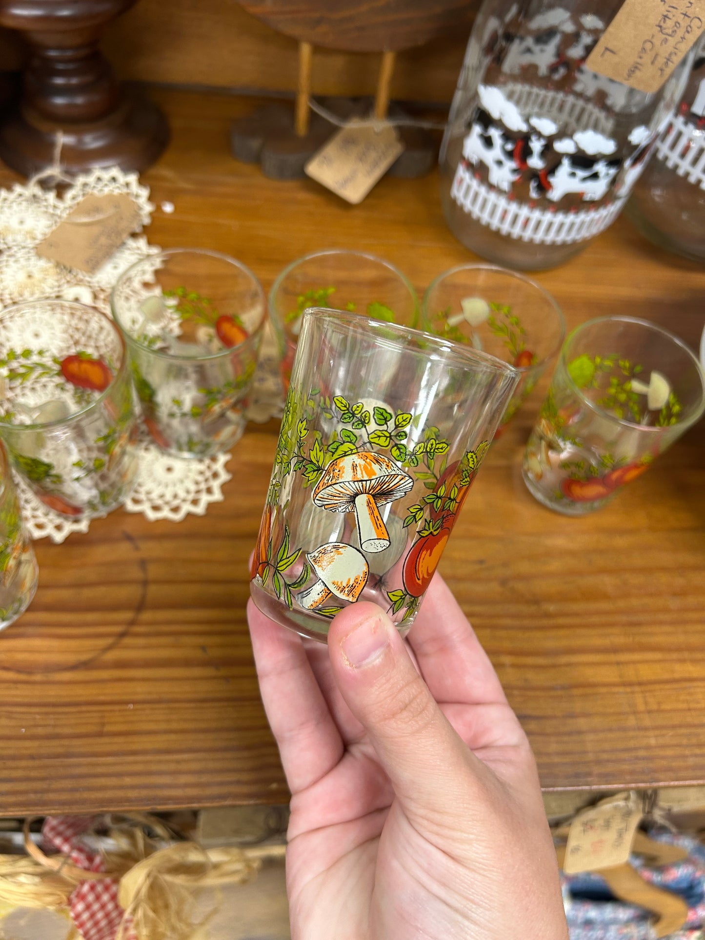 Vintage 1970s Arcoroc France - Spice Of Life - 3.5” tall - Set Of 7