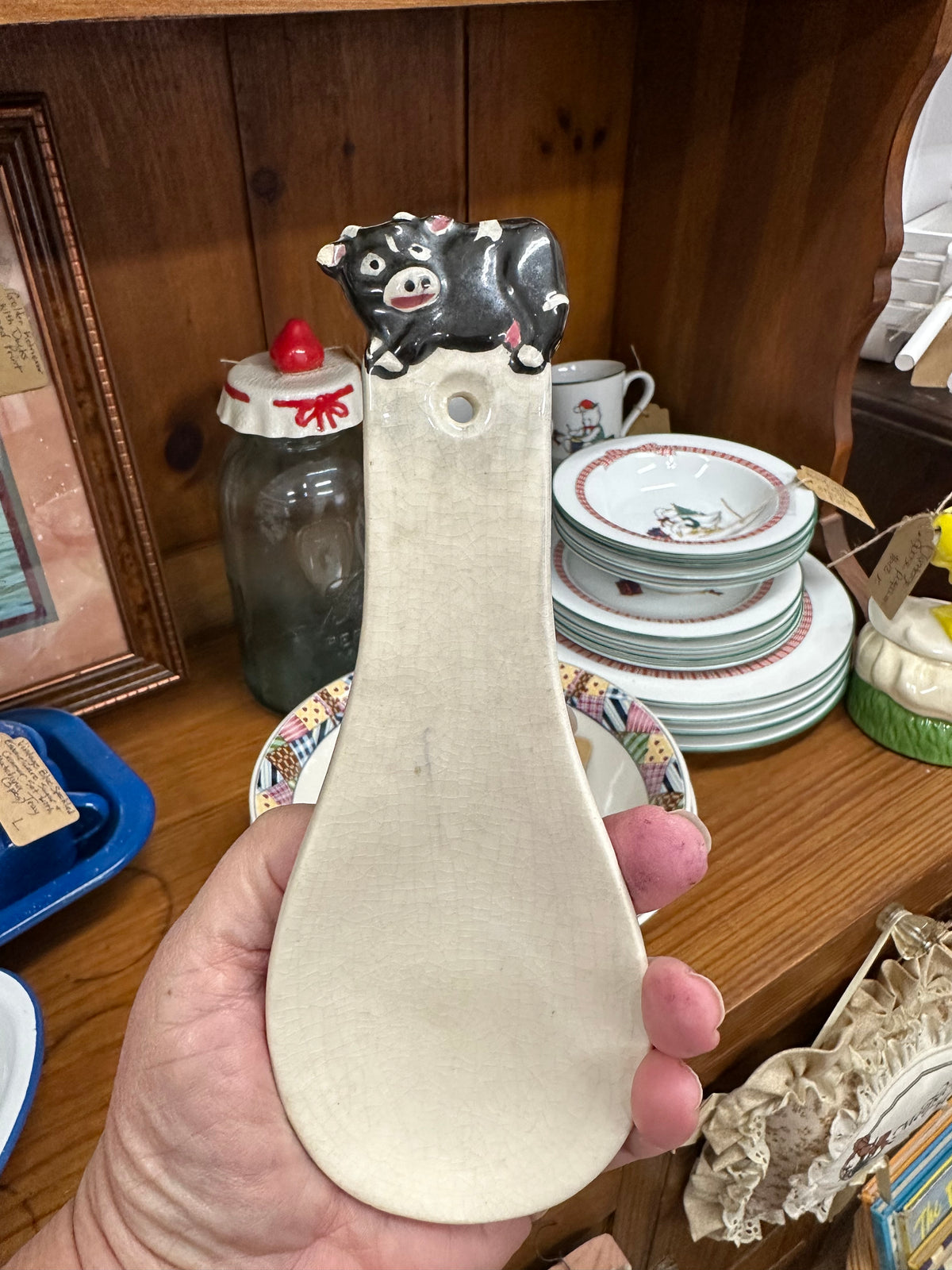 Vintage Cow Spoon Rest