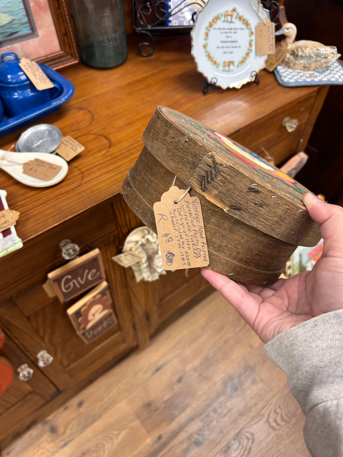 Vintage Chicken Wooden Box
