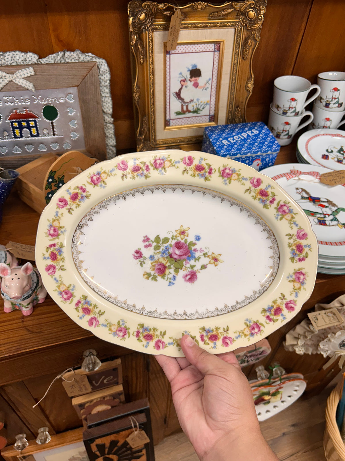 Vintage Gold Castle Platter