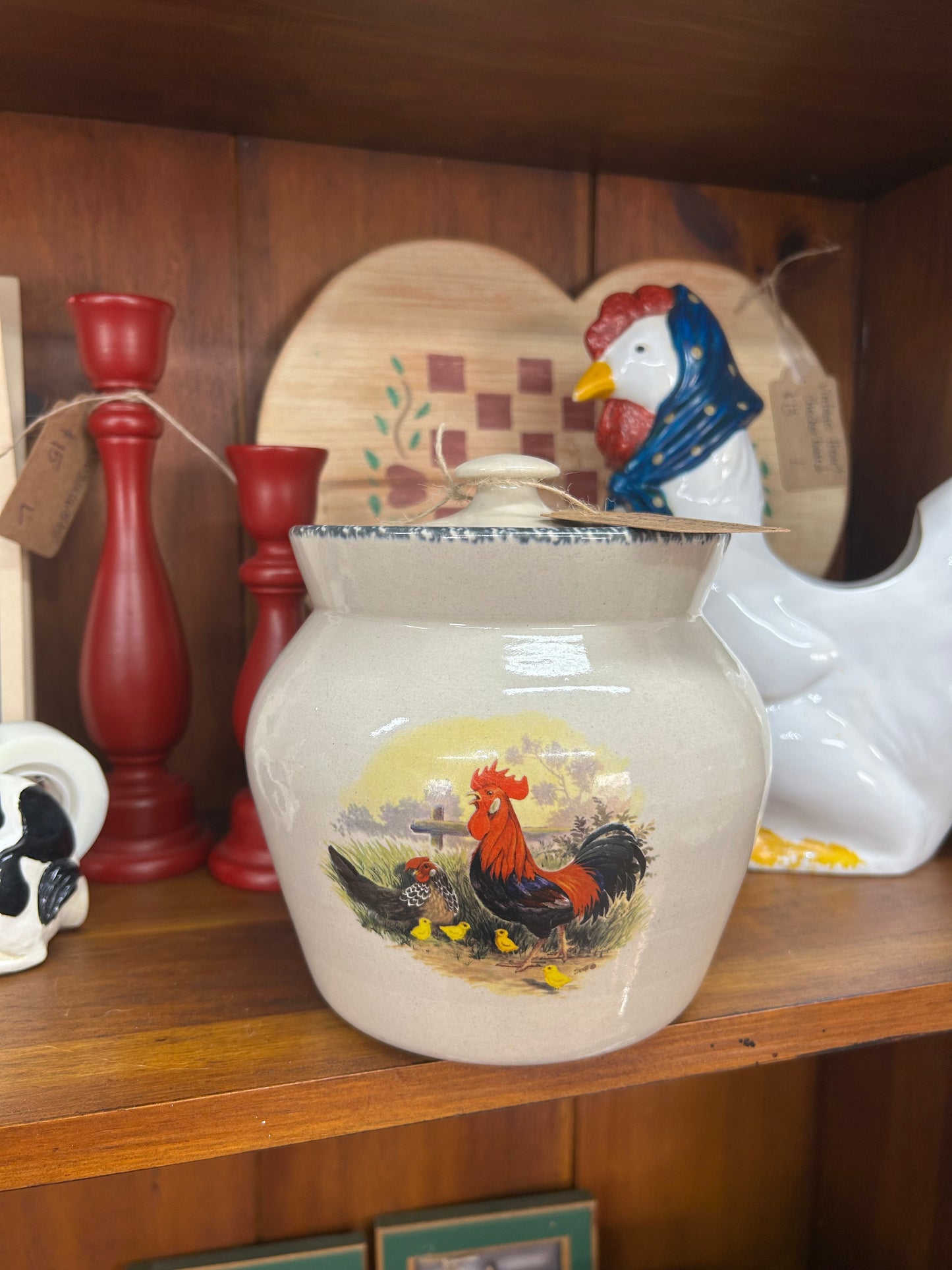 Vintage Chicken Crock Canister