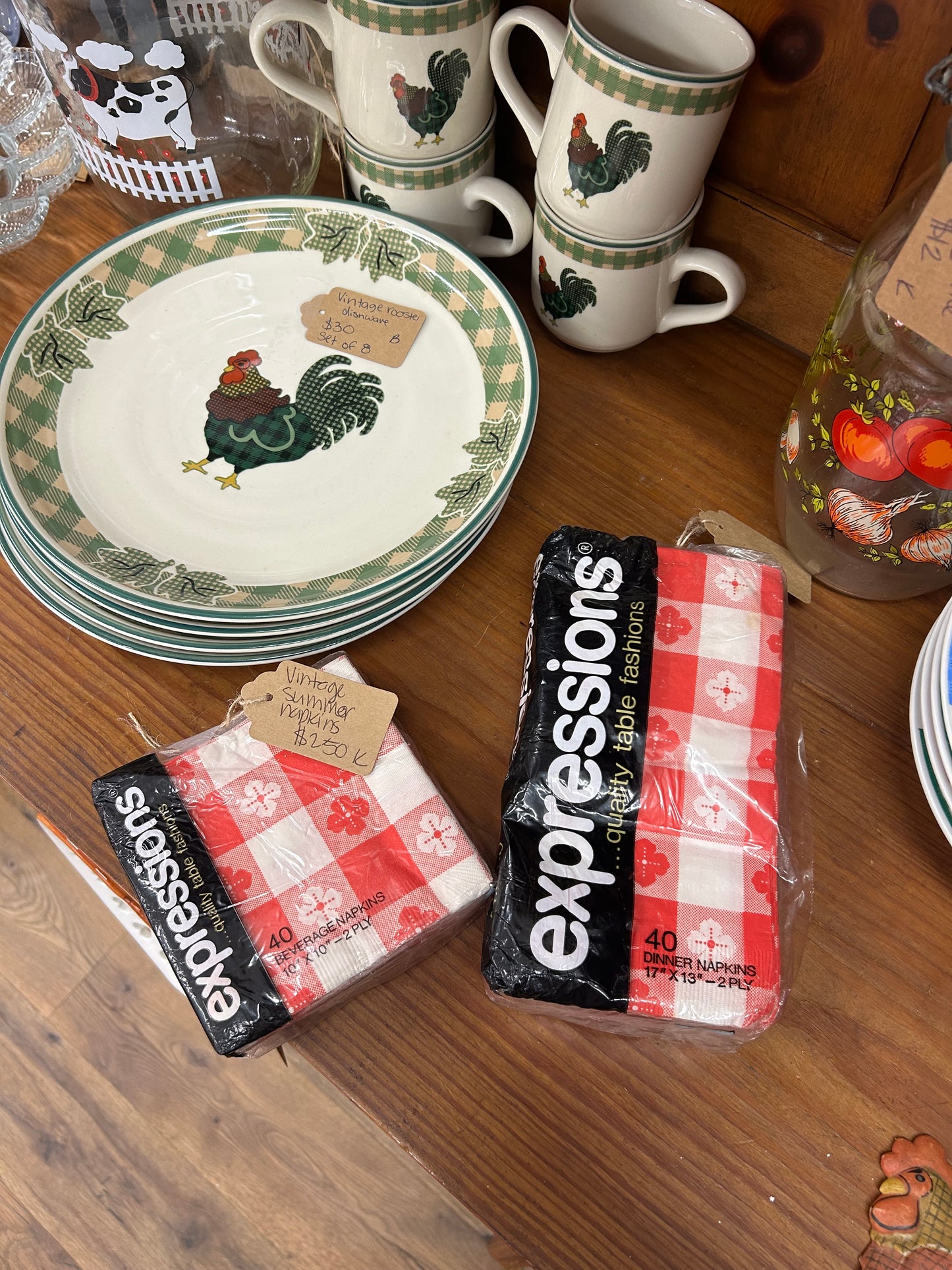 Vintage Summer Napkins - Set Of 2