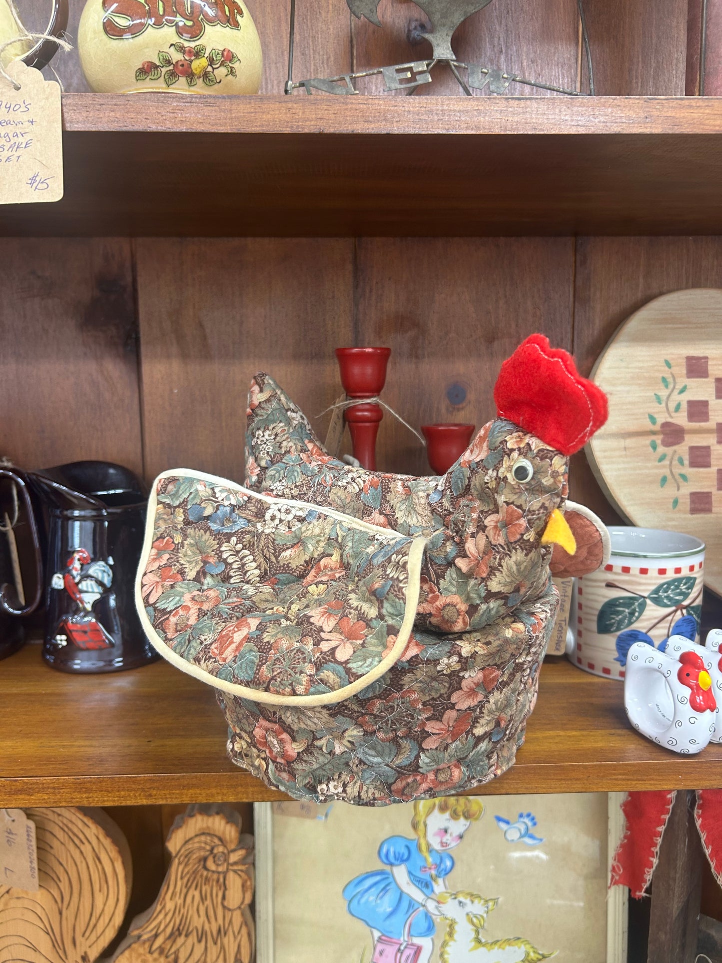 Quilted Chicken Whicker Egg Basket