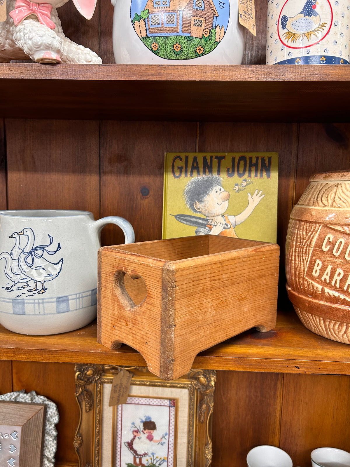Vintage Wooden Heart Box