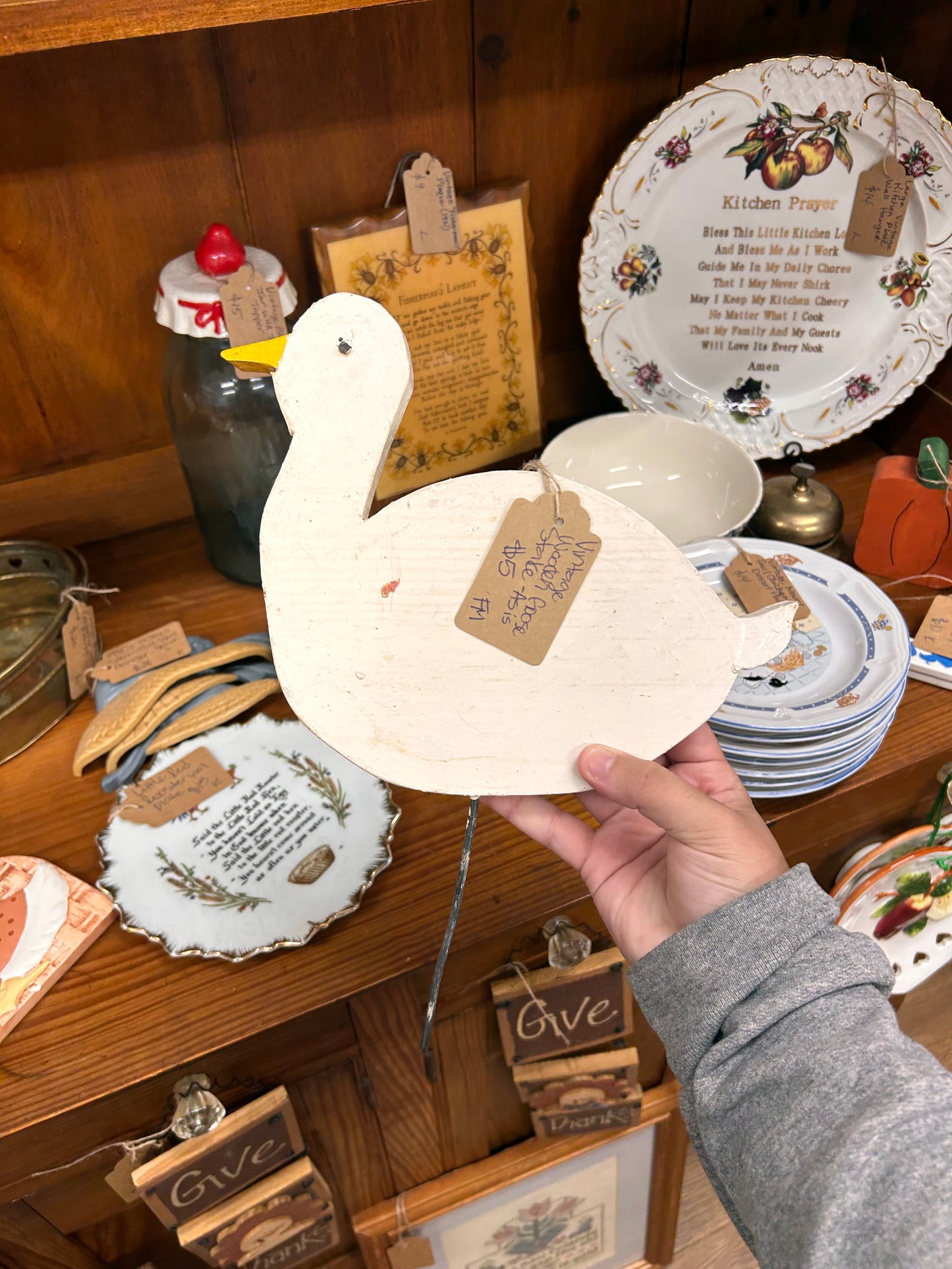 Vintage Wooden Goose Stake - As Is