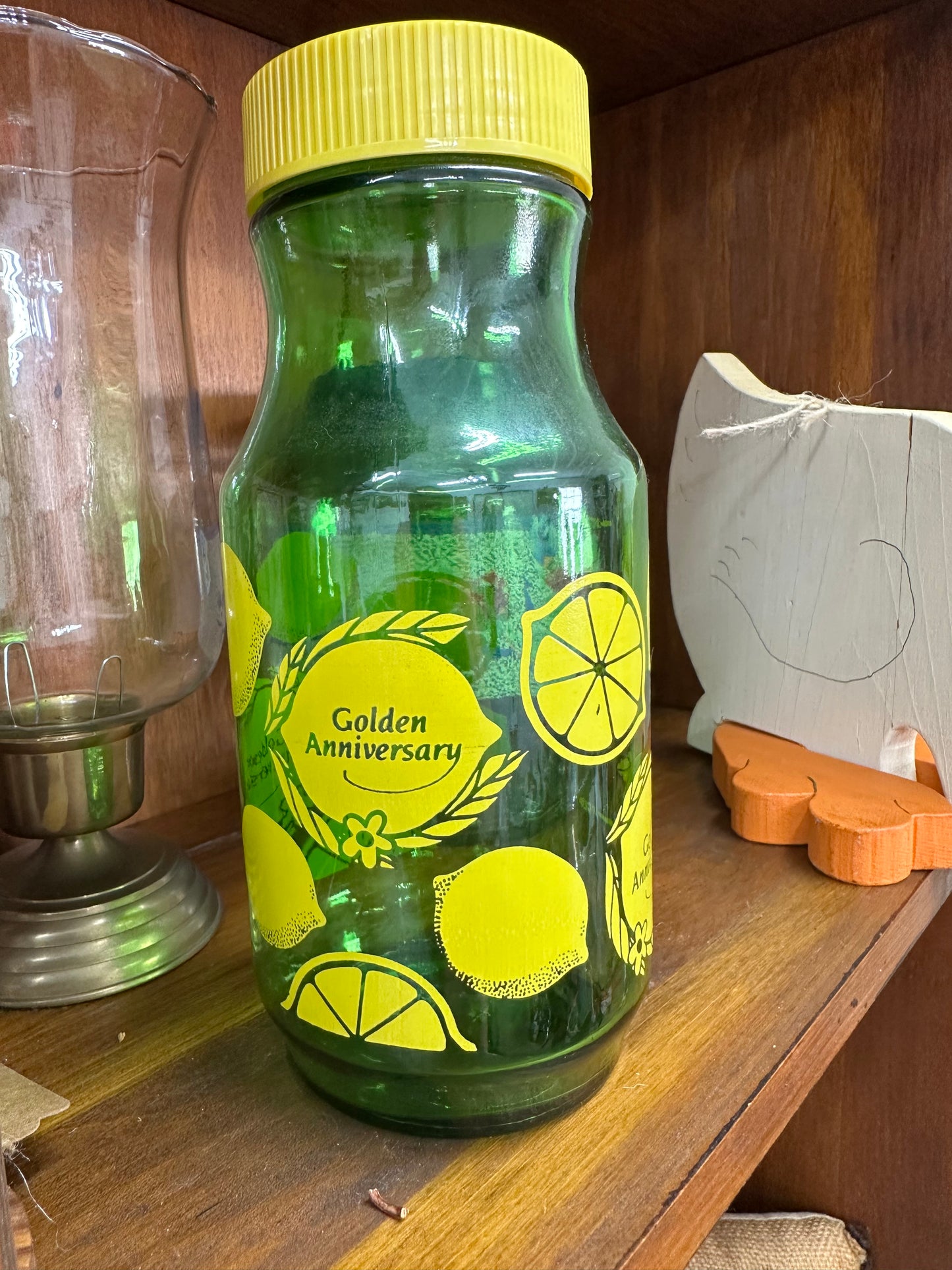 Vintage Anchor Hocking “Golden Anniversary” Lemon Carafe Jar