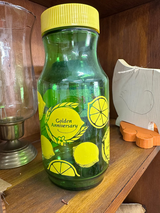 Vintage Anchor Hocking “Golden Anniversary” Lemon Carafe Jar