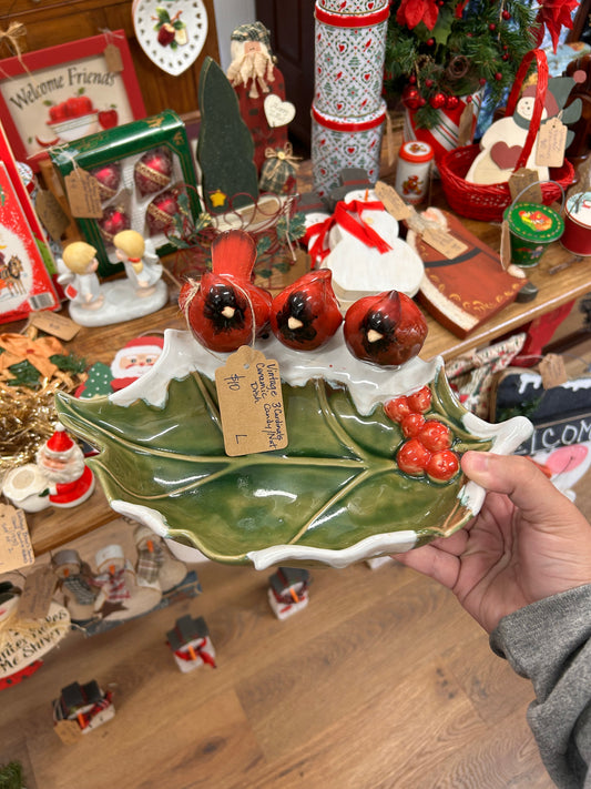 Vintage Cardinals Candy/Nut Dish