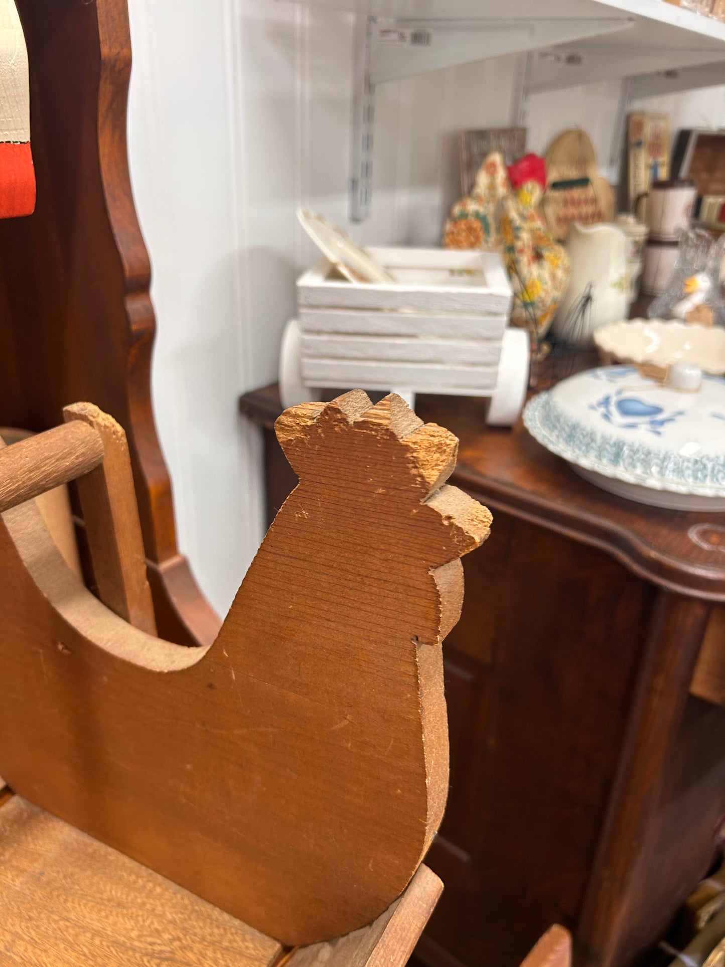 Vintage Large Wooden Chicken Basket - Local Pickup Only