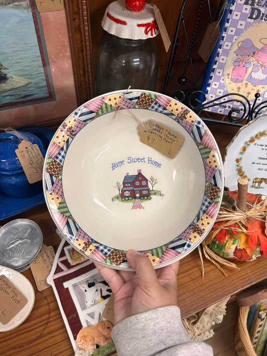Vintage Home Sweet Home Serving Bowl - 2 Available