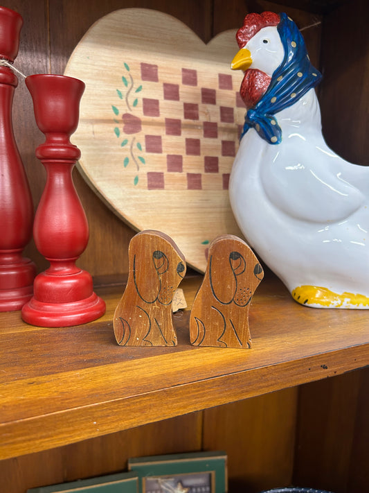 Vintage Hound Dogs Salt & Pepper Shakers - No Corks
