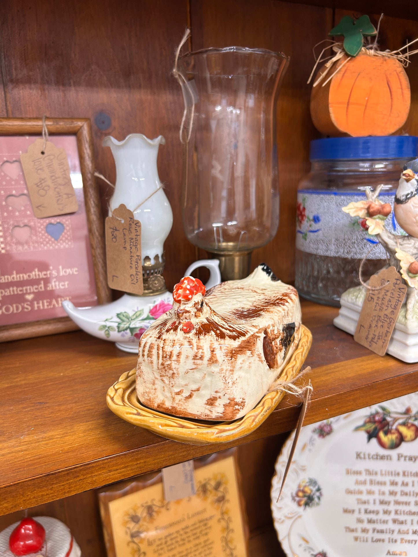 Vintage Chicken Butter Dish