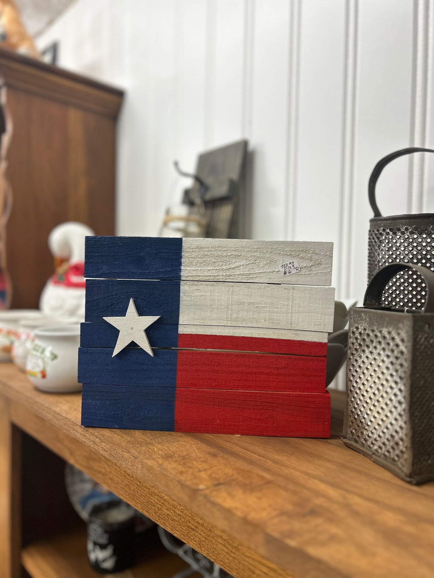 Wooden Texas Flag