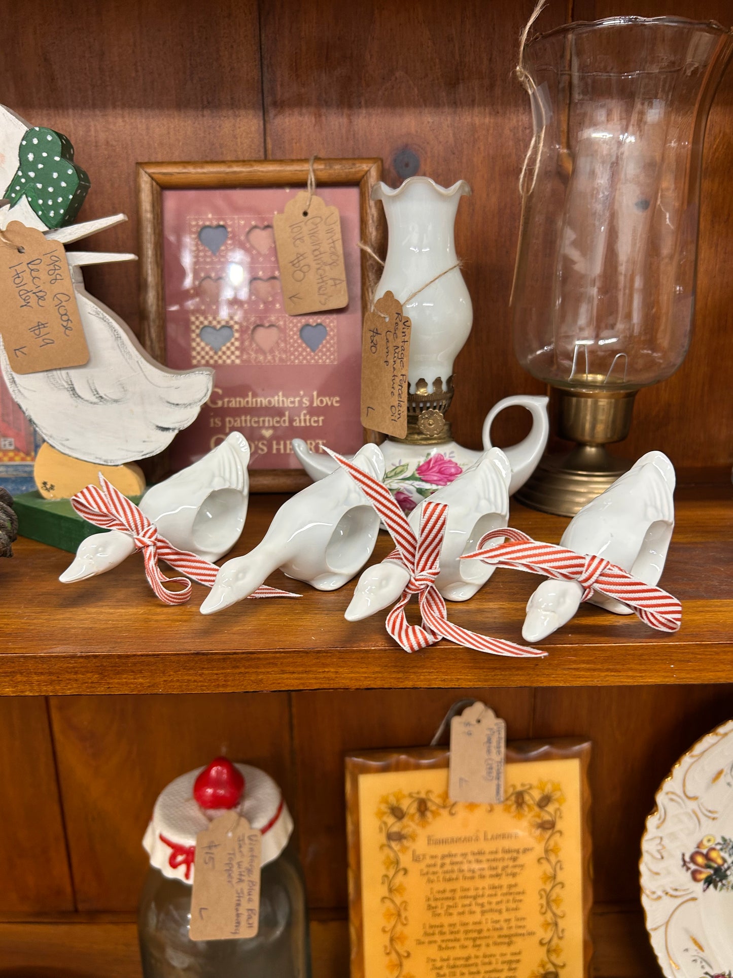 Vintage Geese Napkin Rings - Set Of 4