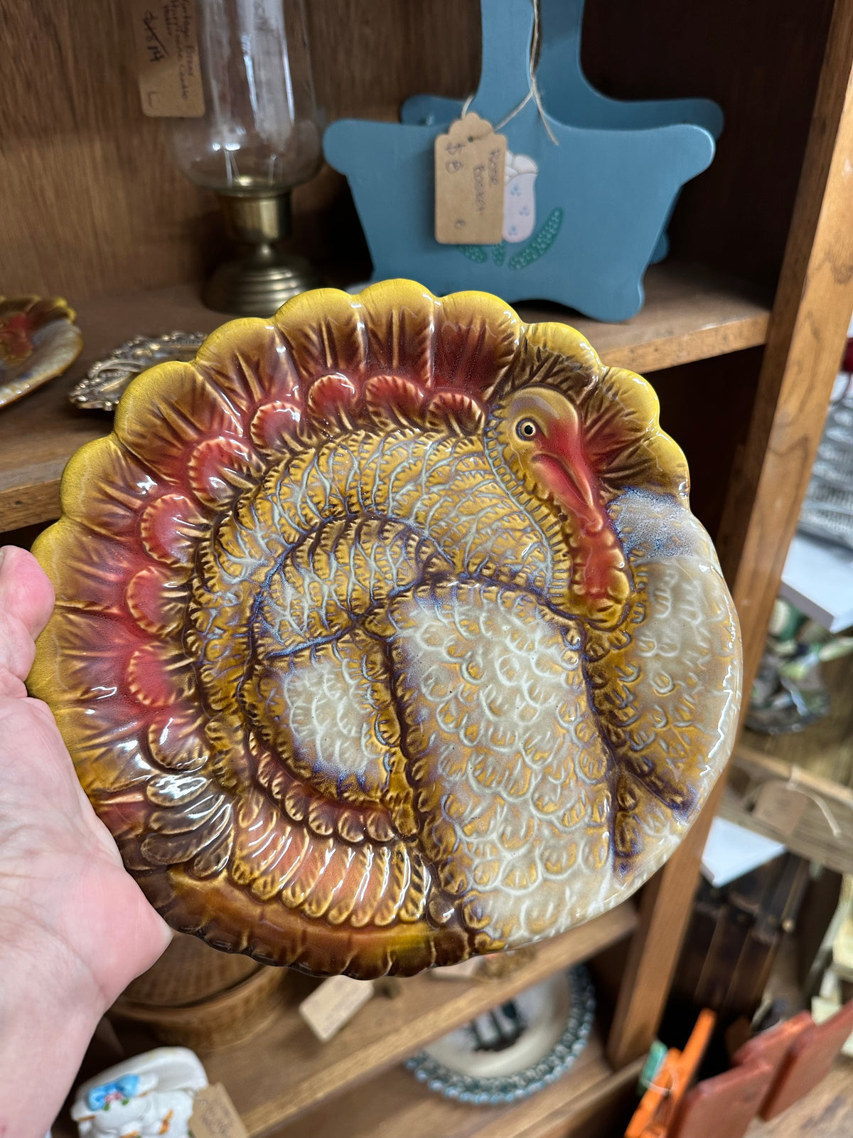 Set Of Two Turkey Plates