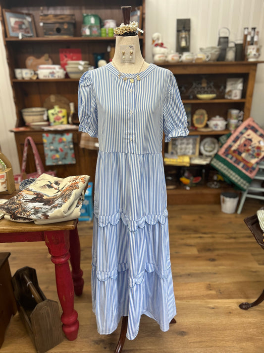 Blue Striped Dress