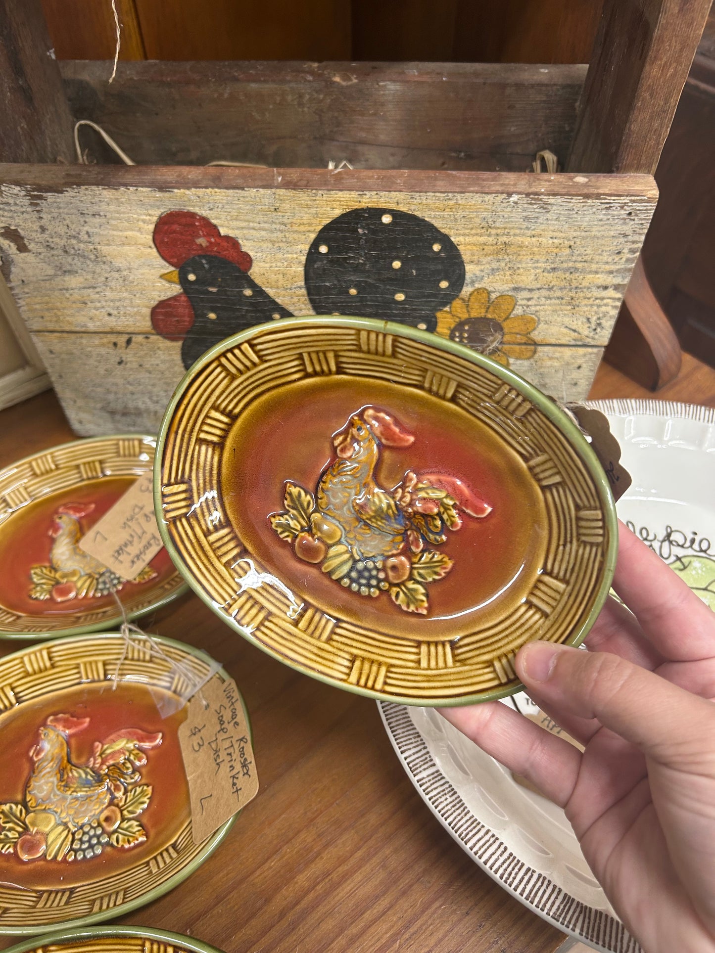 Vintage Rooster Soap/Trinket Dish