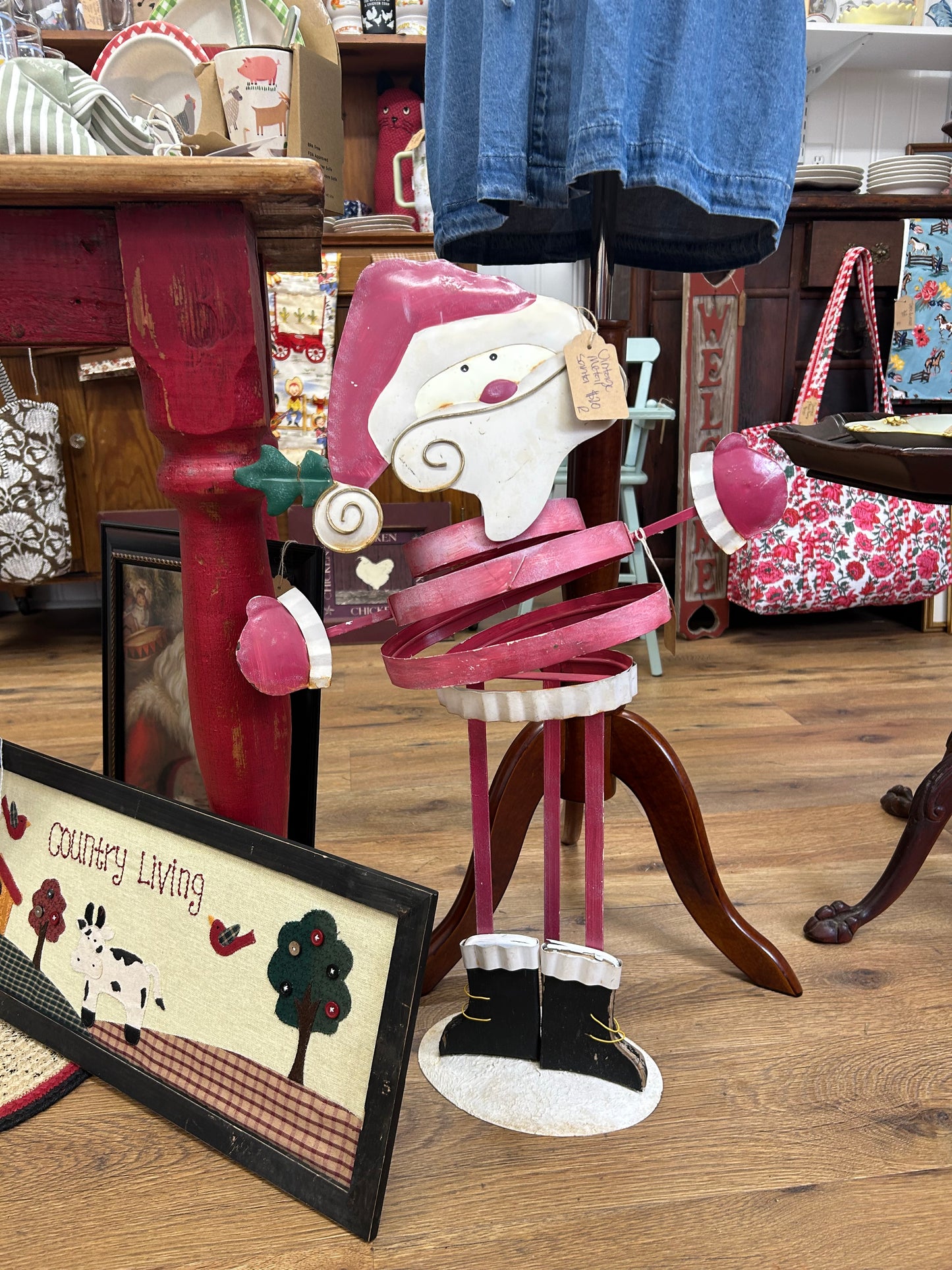 Vintage Metal Santa - Local Pickup Only