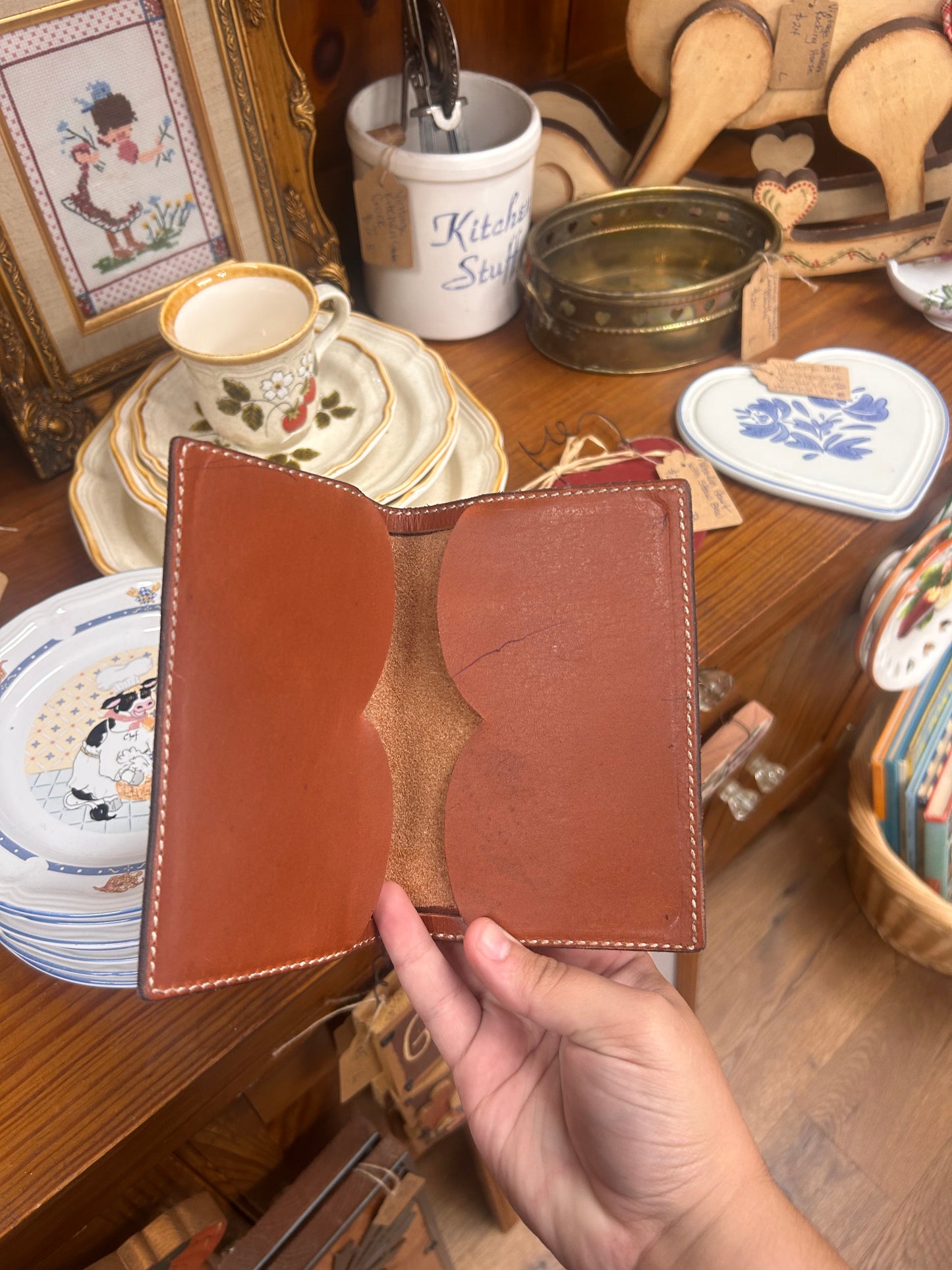 Handtooled Leather Refillable Notebook Holder - 4” x 6”
