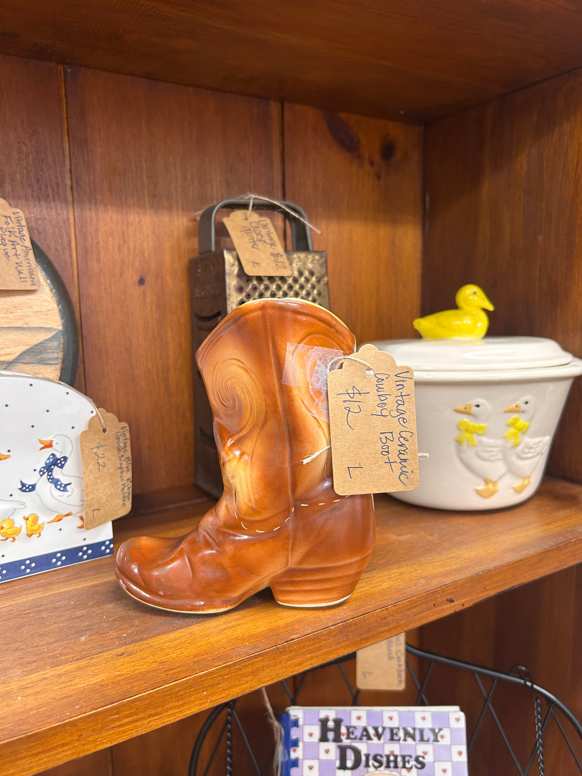 Vintage Ceramic Cowboy Boot